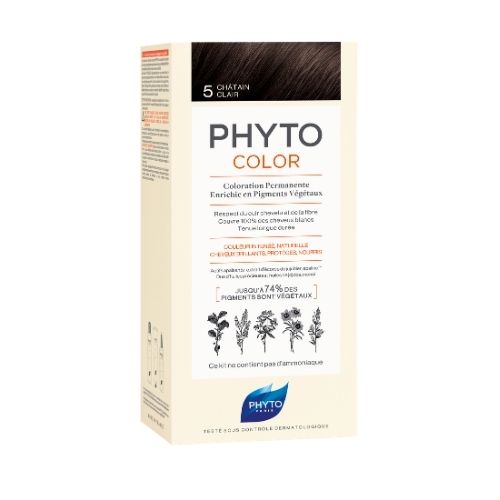 Phyto Color Permanente Haarkleuring Lichtbruin 5 Kit